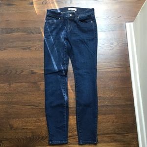 Madewell dark wash skinny jeans